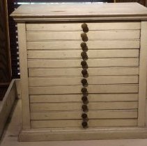 Small Cabinet of Drawers for Newspaper Typesetting