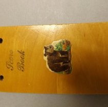 Green Mountain Cabins wood score book