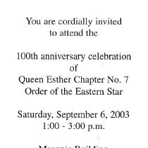 Queen Esther Chapter