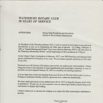 Rotary Anniversary Years - 1950,1960, 1975