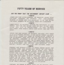 Rotary Anniversary Years - 1950,1960, 1975