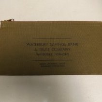 Waterbury Savings Bank & Trust Company Zippered bag.