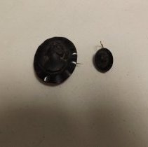 Black onyx Brooch and Earring