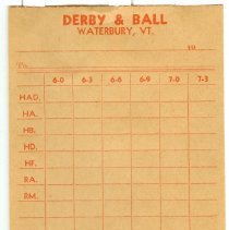 3 different Derby & Ball Receipts
