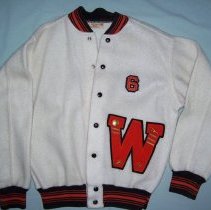 Waterbury High School  basketball white, orange & black jacket