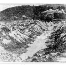 Draline excavation of dam site