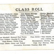 Graduation - Card Album-Class Roll Card and Dinner Ticket