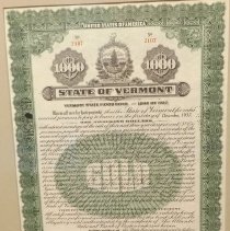 Vermont State Flood Bond -- Loan of 1927 No. 2107