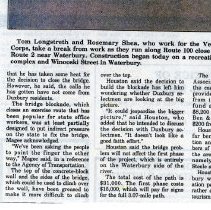 Waterbury Path Construction Begins - newspaper article