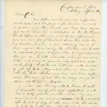 Letter from Hugh Moore of Albany, NY to O.R. Cook of Burlington, VT during or near the Civil War