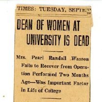 Wasson, Watson & Pearl (Randall)