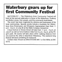 Waterbury Area Community Festival 1996