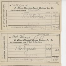 Mt. Mansfield Electric Railroad receipts