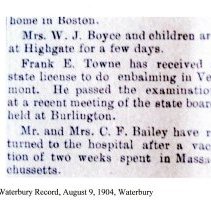 Towne, Daniel - Family