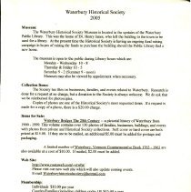 Waterbury Historical Society