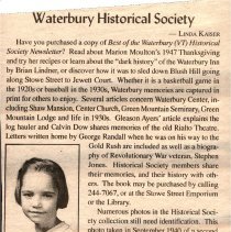 Waterbury Historical Society