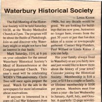 Waterbury Historical Society