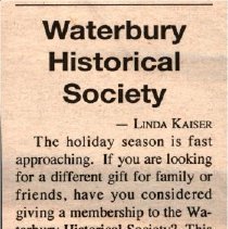Waterbury Historical Society