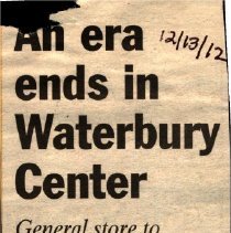 "An Era Ends In Waterbury Center" - General Store To Become Apartments