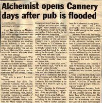 Alchemist "Alchemist opens Cannery days after pub is flooded"