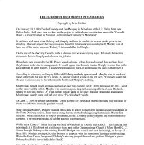 "Murder ? Lynching ? 101 Years Ago in Waterbury?"