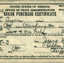 Sugar Purchase Certificate