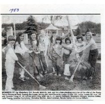 Newspaper photo & caption - Tree Planting
