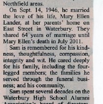 Leon "Sam" Parks - obituary