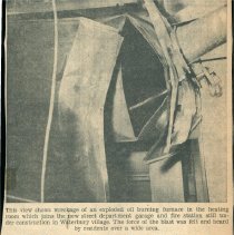 "Oil Burner Explosion Rocks Waterbury"