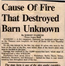 "Landmark Barn Burns 20 Cows Die"
