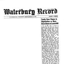 "Family Flees Flames In Nightclothes as Blaze Razes Home on Loomis Hill"