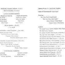 "Grand Regents -  Court S., Theresa. #551. C>D> of A."