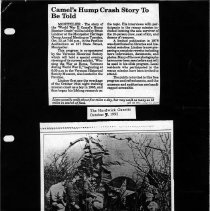 "Heritage Group To Hear Story of Bomber Crash"