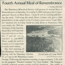 "Fourth Annual Meal of Remembrance"