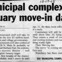 "Municipal Complex: January move-in date"