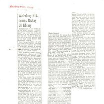 "Waterbury PTA Learns History of Library"