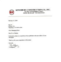 Kingsbury Construction Co., Inc.