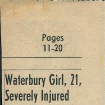 "Waterbury Girl, 21 Severely Injured on St. Paul St."