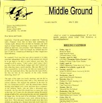 Crossett Brook Middle School - "Middle Ground" Newsletter