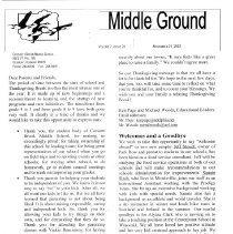 Crossett Brook Middle School - "Middle Ground" Newsletter