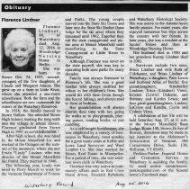 Obituary - Florence Lindner