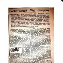 "Cooley-Wright Mfg. Company"