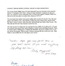 CBMS 5/6 Girls Basketball Team