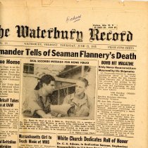 Commander Tells of Seaman Flannery's Death"
