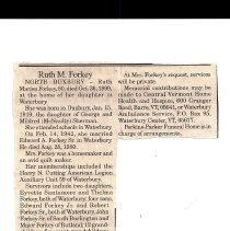 Ruth M. Forkey - obituary