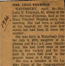 Lena Freeman - Obituary
