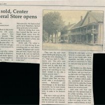 "TJ's Sold, Center General Store Opens"