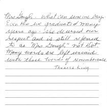 "Memories of Dorothy Gough"