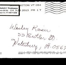 Letter from Elizabeth C. Woodmansee