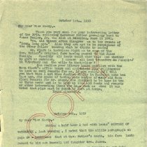 Letter to Pauline Moody from Theron Dean.